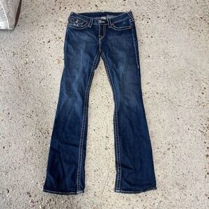 True Religion Women's Bootcut Jeans Size‎ 29 Dark Blue Denim